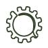 Gear icon illustrating COO advisory services focused on operations management and efficiency.